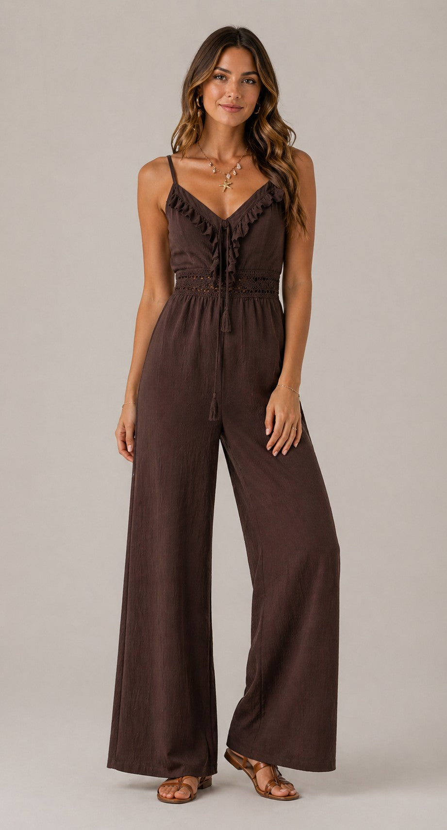 Women’s Thin Strap Wide Leg Jumpsuit
