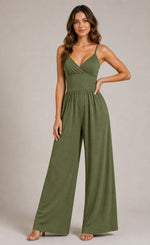 Women's Spaghetti Strap Wide-Leg Jumpsuit