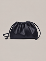 Women's Pleated Drawstring Crossbody Bag