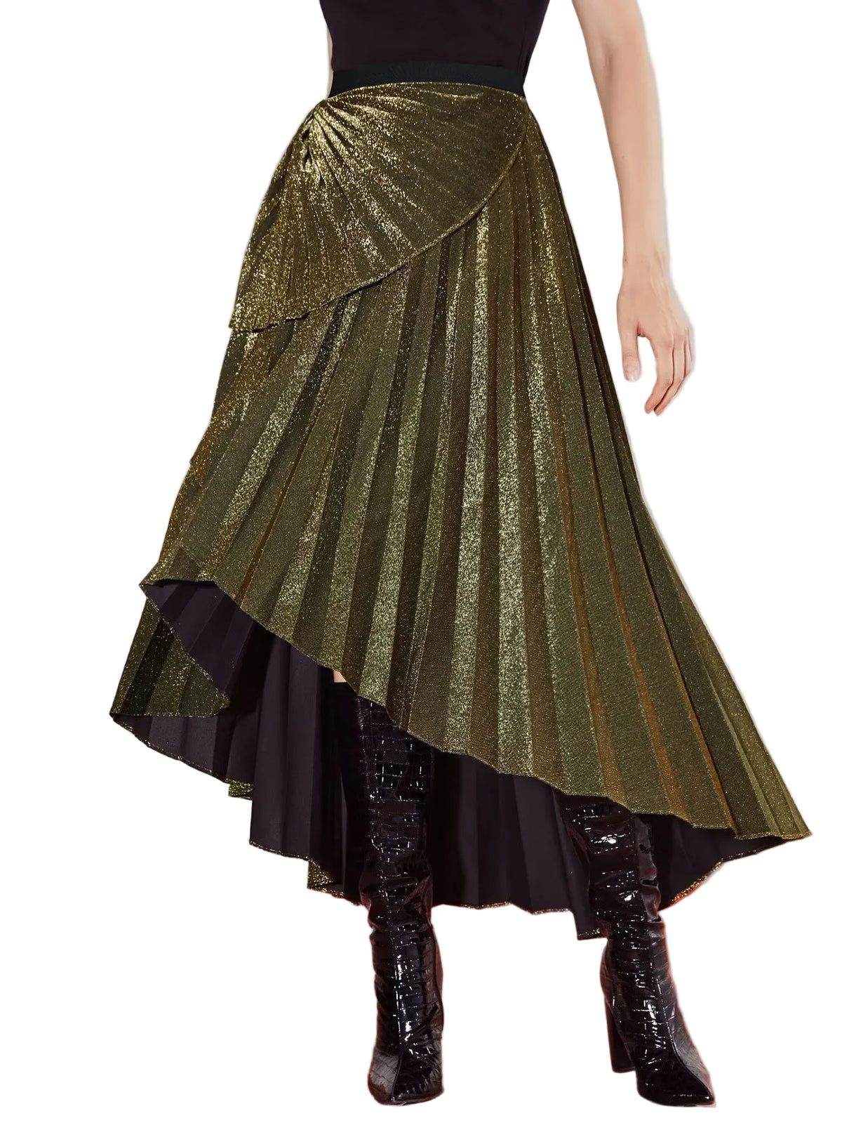 Women’s Asymmetrical Pleated Skirt
