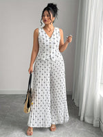 Women’s Bow Print Top and Trousers Set