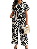 Women’s Graphic Print Shirt and Pants Set