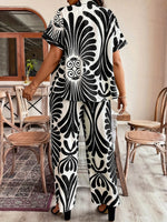 Women’s Graphic Print Shirt and Pants Set