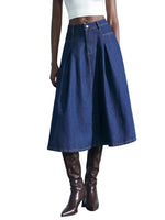 Women’s Midi Skirt with Contrast Stitching