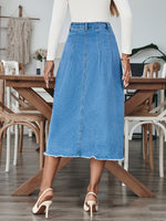 Women’s Midi Skirt with Floral Embroidery