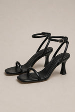 Women’s Ankle Strap Heeled Sandals with Square Toe