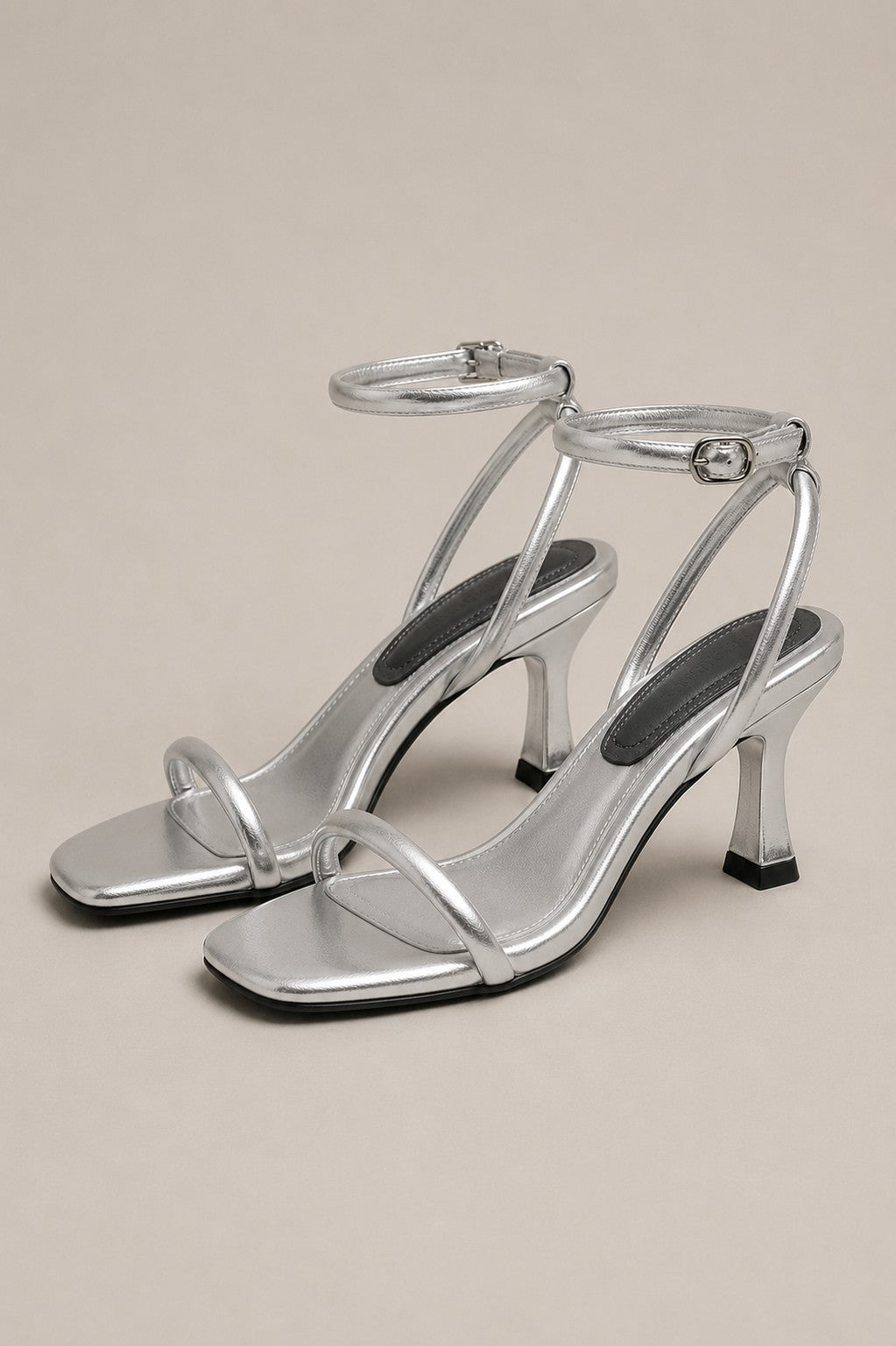 Women’s Ankle Strap Heeled Sandals with Square Toe