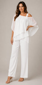 Women’s Asymmetric Layered Top Pants Set