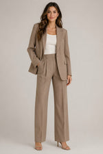 Women’s Blazer Straight Leg Pants Suit