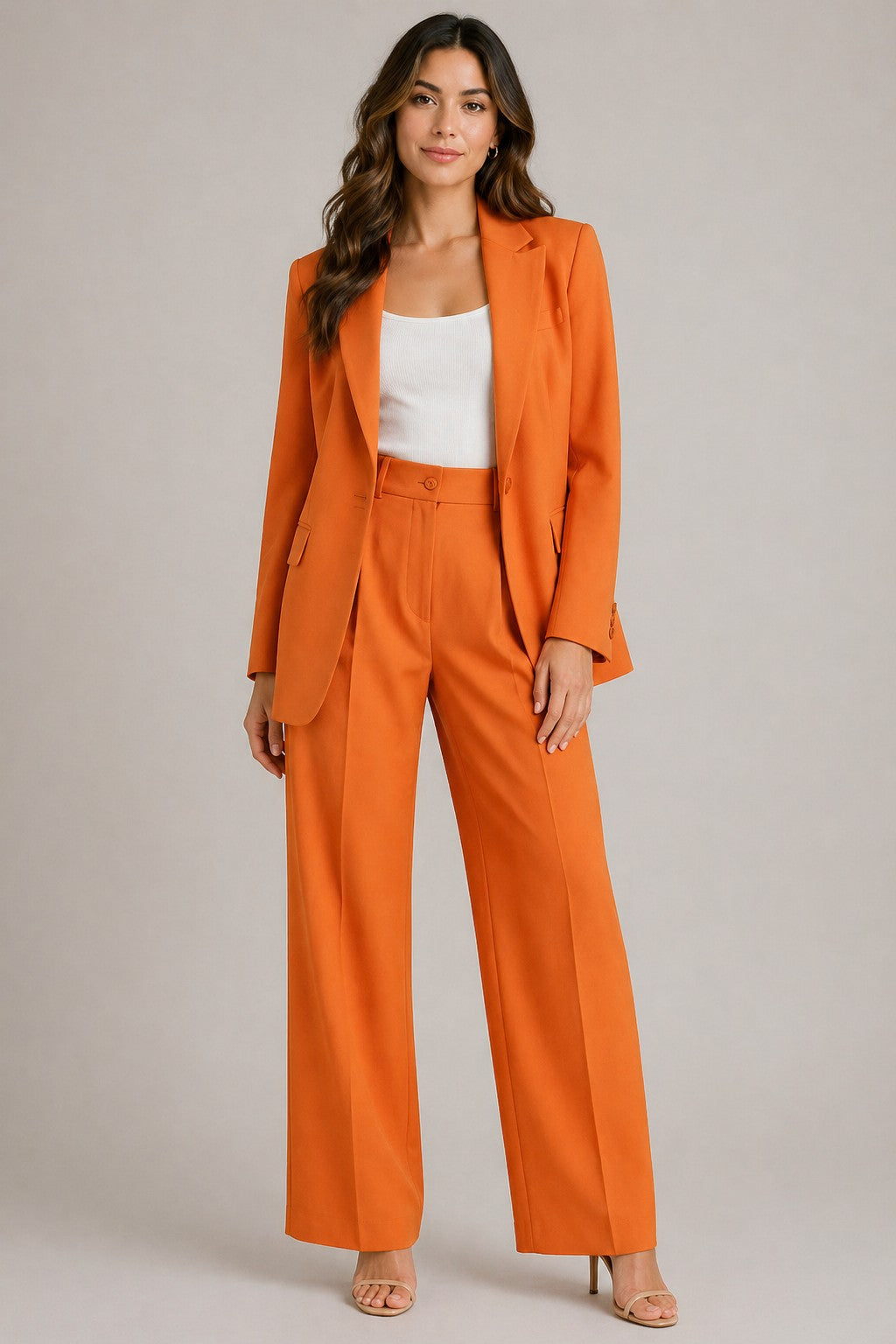 Women’s Blazer Straight Leg Pants Suit