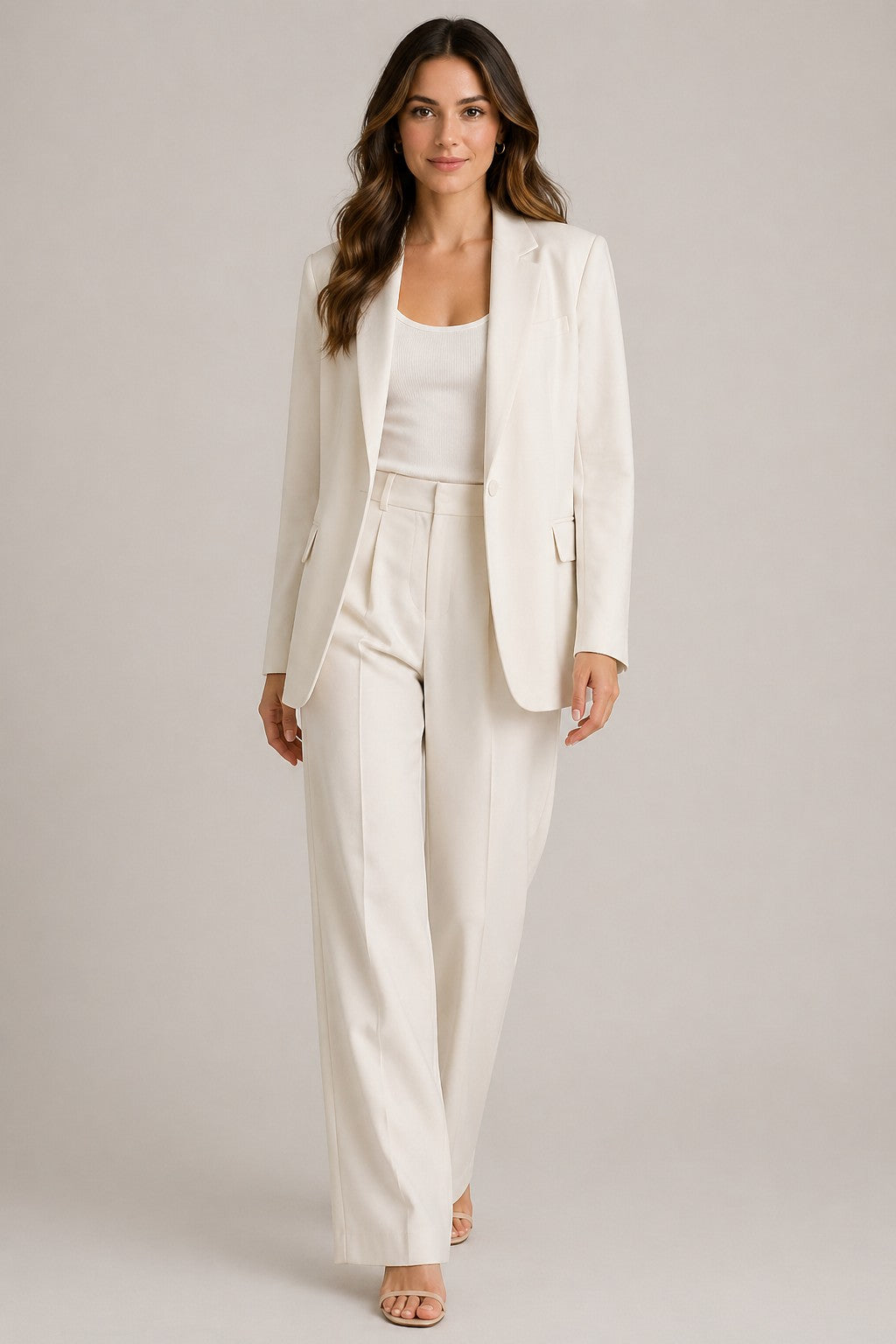 Women’s Blazer Straight Leg Pants Suit