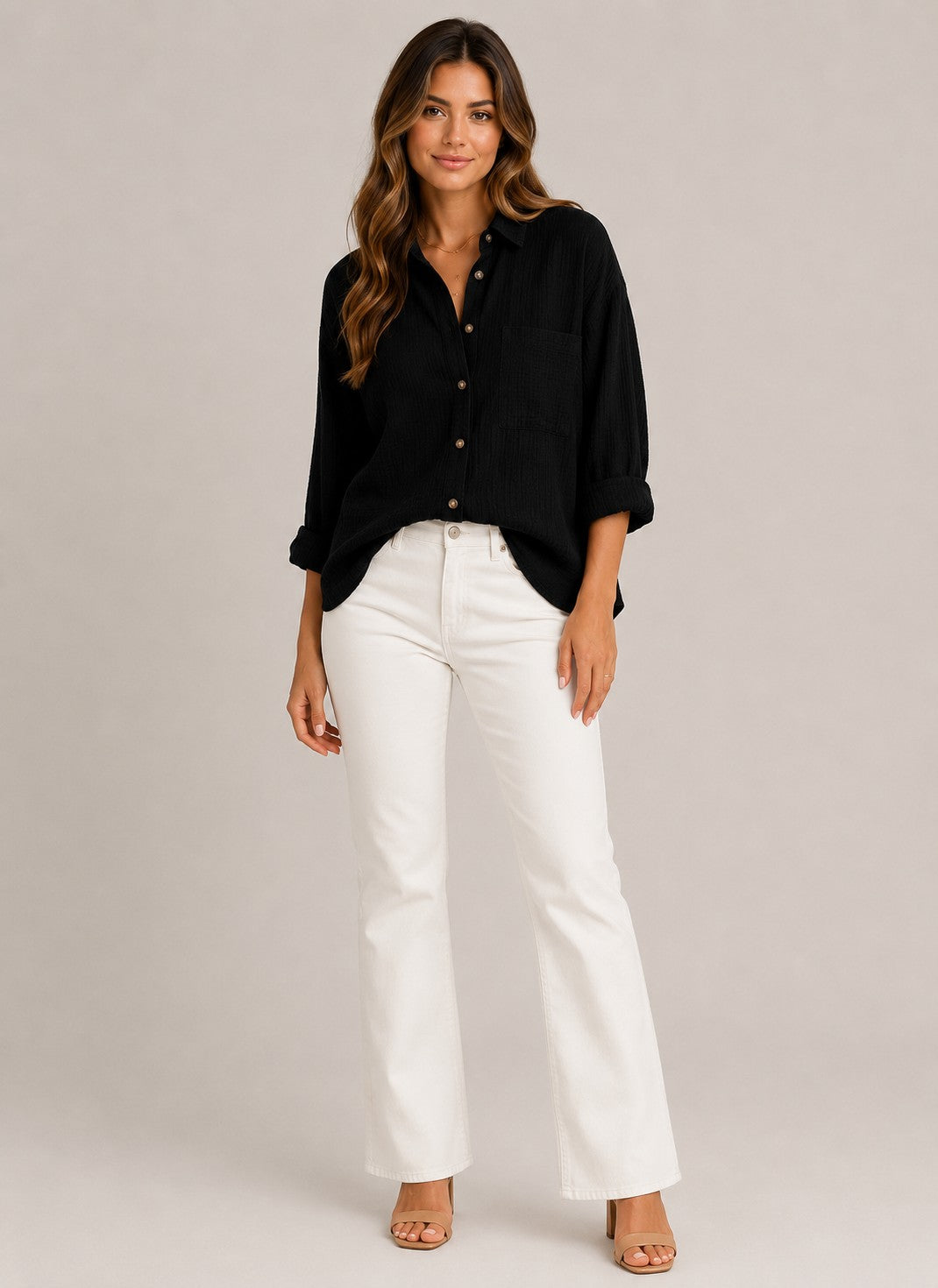 Women's Button Down Long Sleeve Shirt