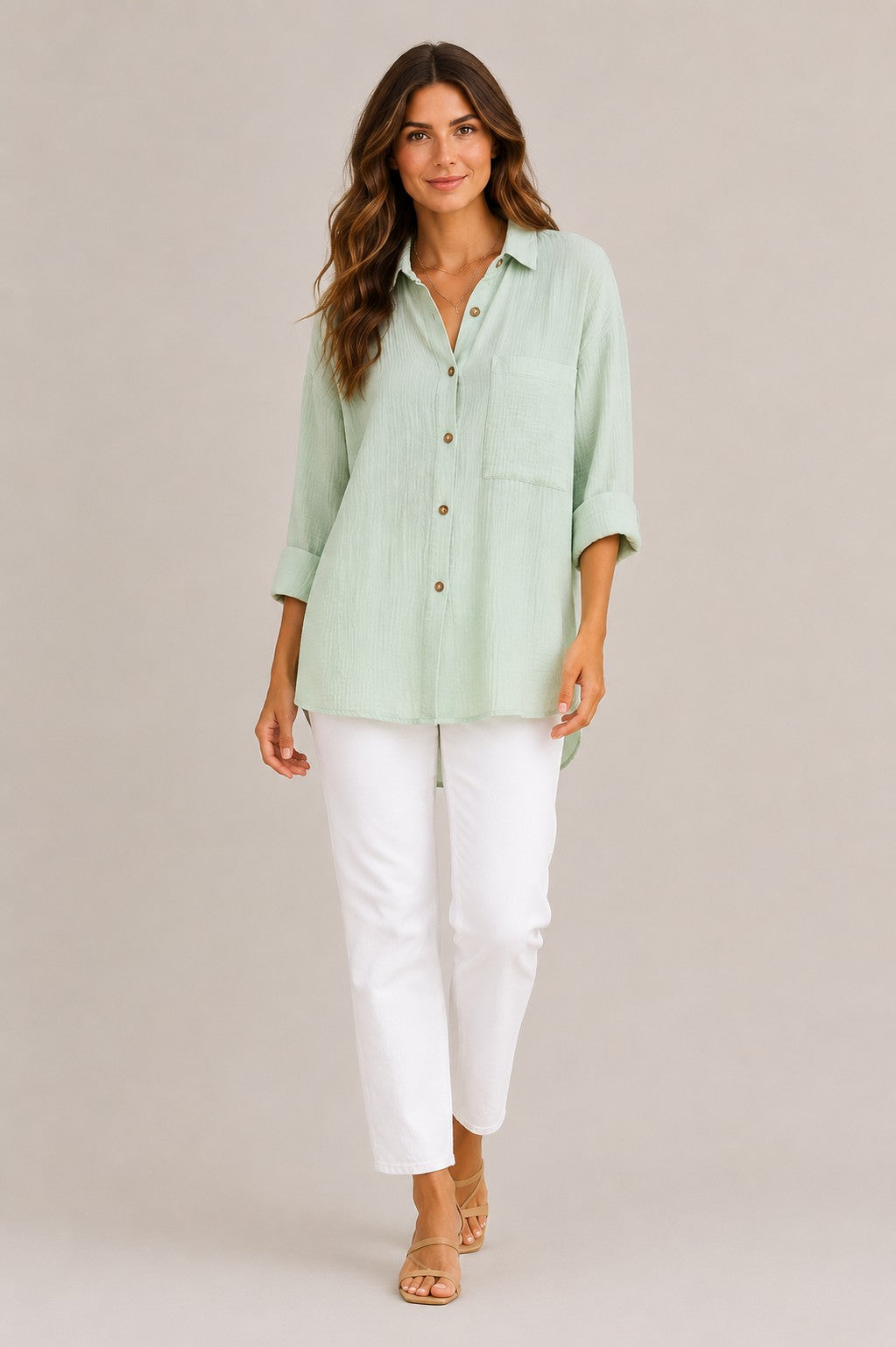 Women's Button Down Long Sleeve Shirt