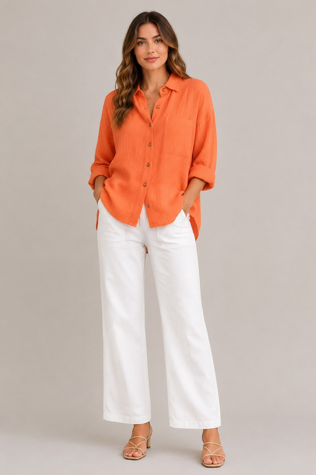 Women's Button Down Long Sleeve Shirt