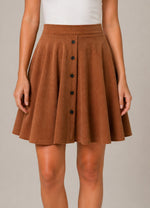 Women’s Button Front A-Line Mini Skirt