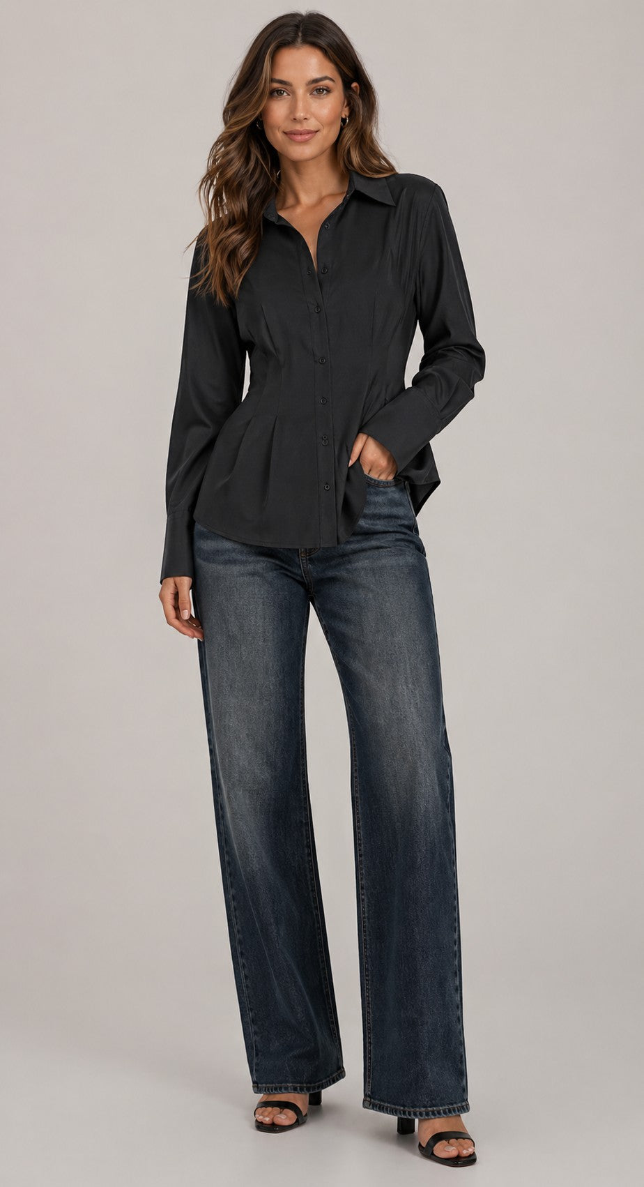 Women’s Button Front Long Sleeve Shirt