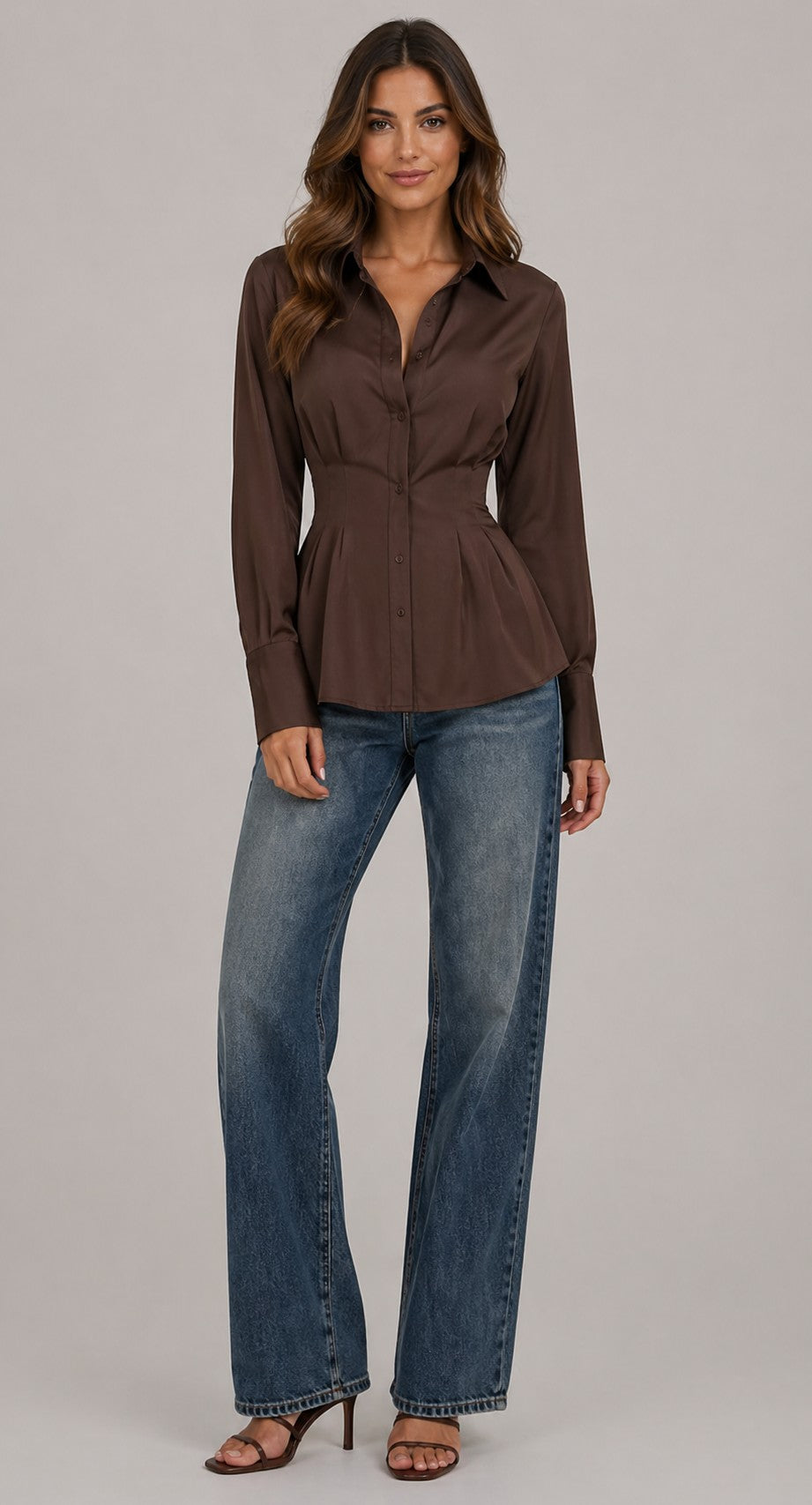 Women’s Button Front Long Sleeve Shirt