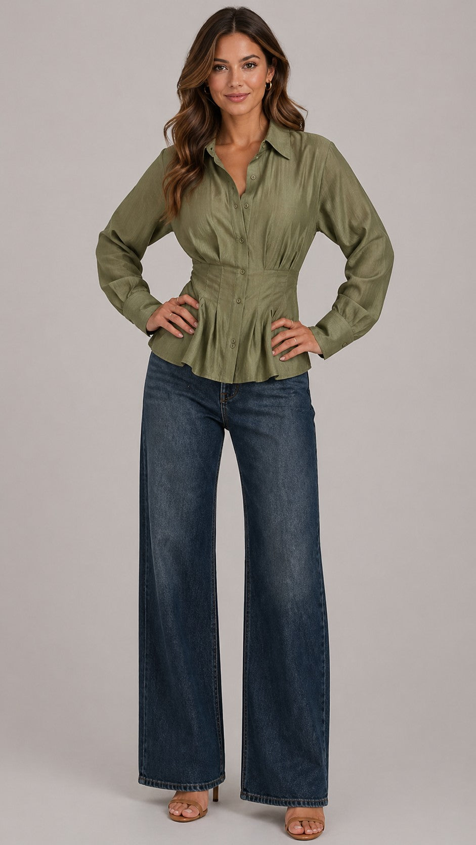 Women’s Button Front Long Sleeve Shirt