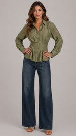 Women’s Button Front Long Sleeve Shirt