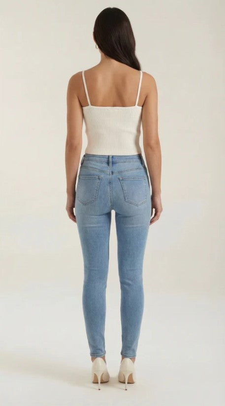 Women's Button Front Ribbed Tank Top