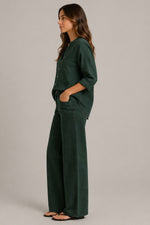 Women’s Button-Up Chest Pocket Long Sleeve Shirt