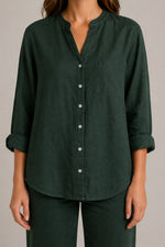 Women’s Button-Up Chest Pocket Long Sleeve Shirt