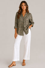 Women’s Button-Up Printed Long Sleeve Shirt