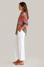 Women’s Button-Up Printed Long Sleeve Shirt