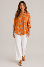 Women’s Button-Up Printed Long Sleeve Shirt