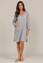Women's Casual Long Sleeve Pocket Dress