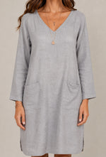 Women's Casual Long Sleeve Pocket Dress