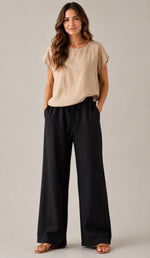 Women's Casual Round Neck Short Sleeve Blouse