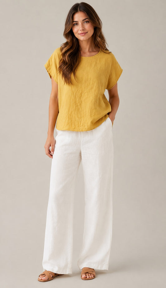 Women's Casual Round Neck Short Sleeve Blouse