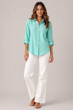 Women’s Chest Pocket Button-Up Long Sleeve Shirt
