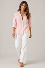 Women’s Chest Pocket Button-Up Long Sleeve Shirt