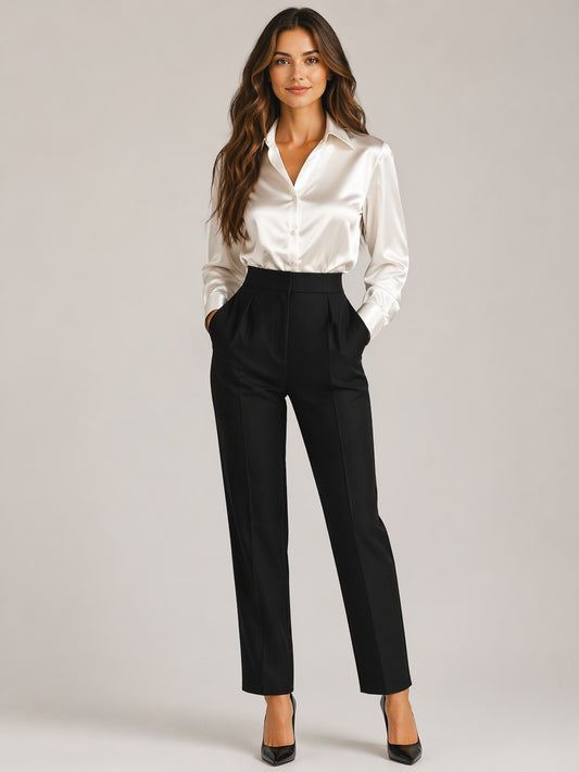 Women’s Collar Button-Up Long Sleeve Shirt