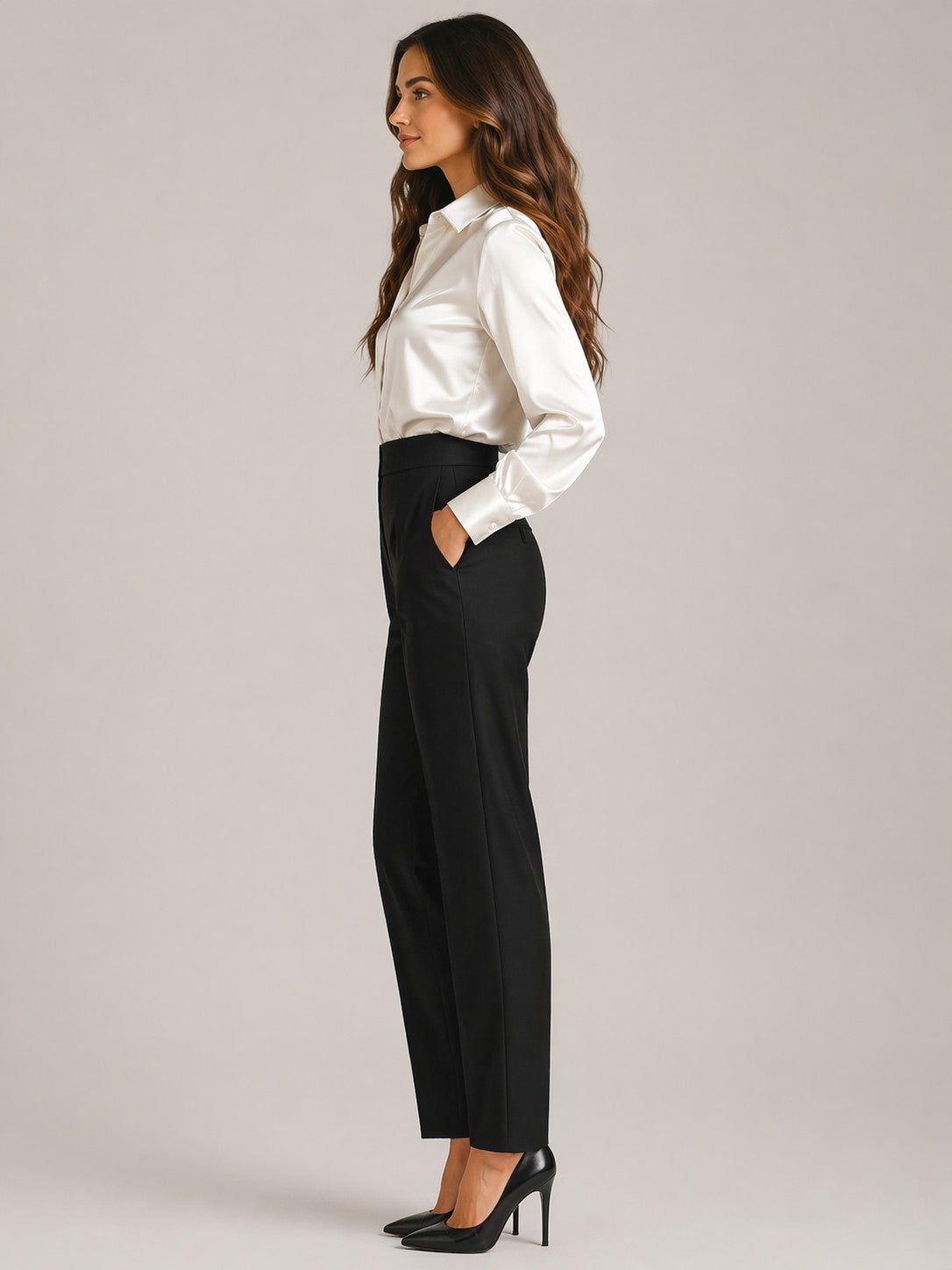 Women’s Collar Button-Up Long Sleeve Shirt