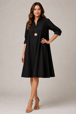 Women’s Collared Shirt Midi Dress