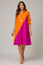 Women’s Collared Shirt Midi Dress