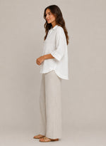 Women's Cotton Blend V-Neck Loose Blouse