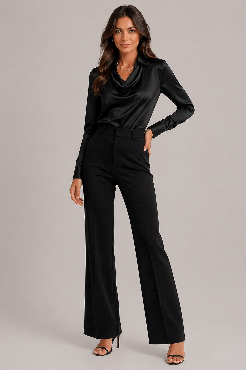 Women’s Cowl Neck Long Sleeve Blouse