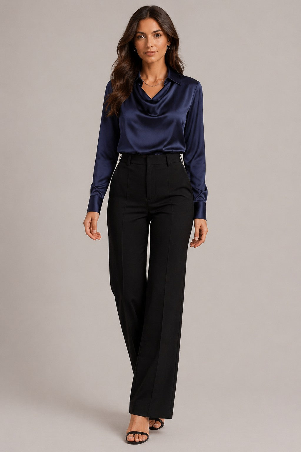 Women’s Cowl Neck Long Sleeve Blouse