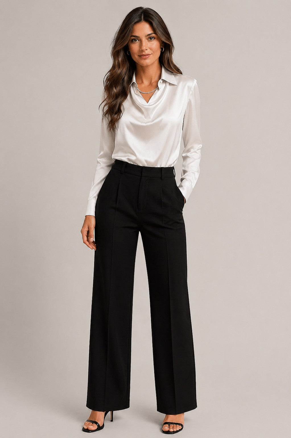 Women’s Cowl Neck Long Sleeve Blouse