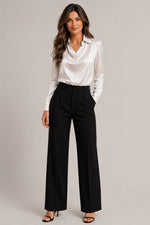 Women’s Cowl Neck Long Sleeve Blouse