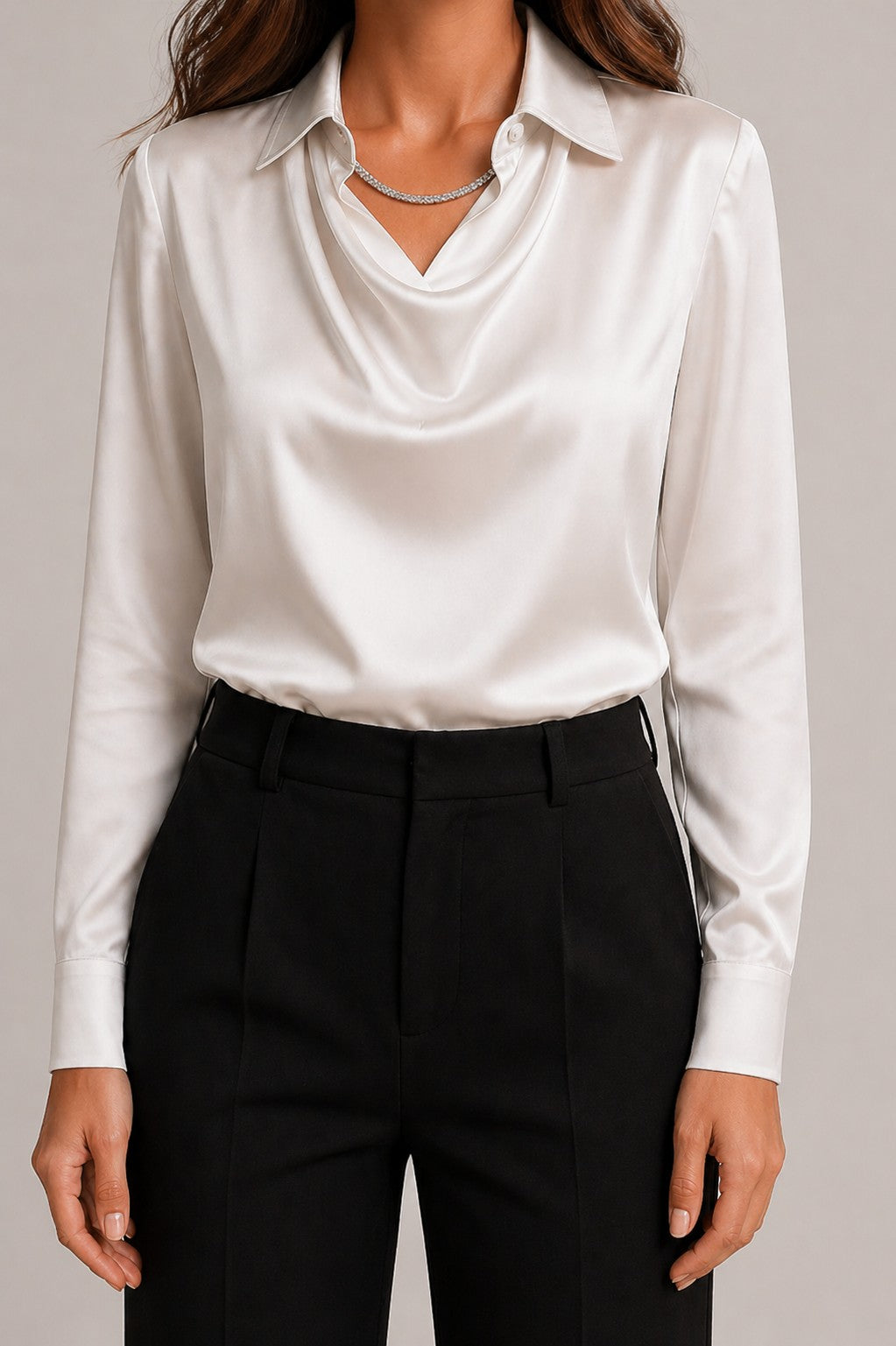 Women’s Cowl Neck Long Sleeve Blouse
