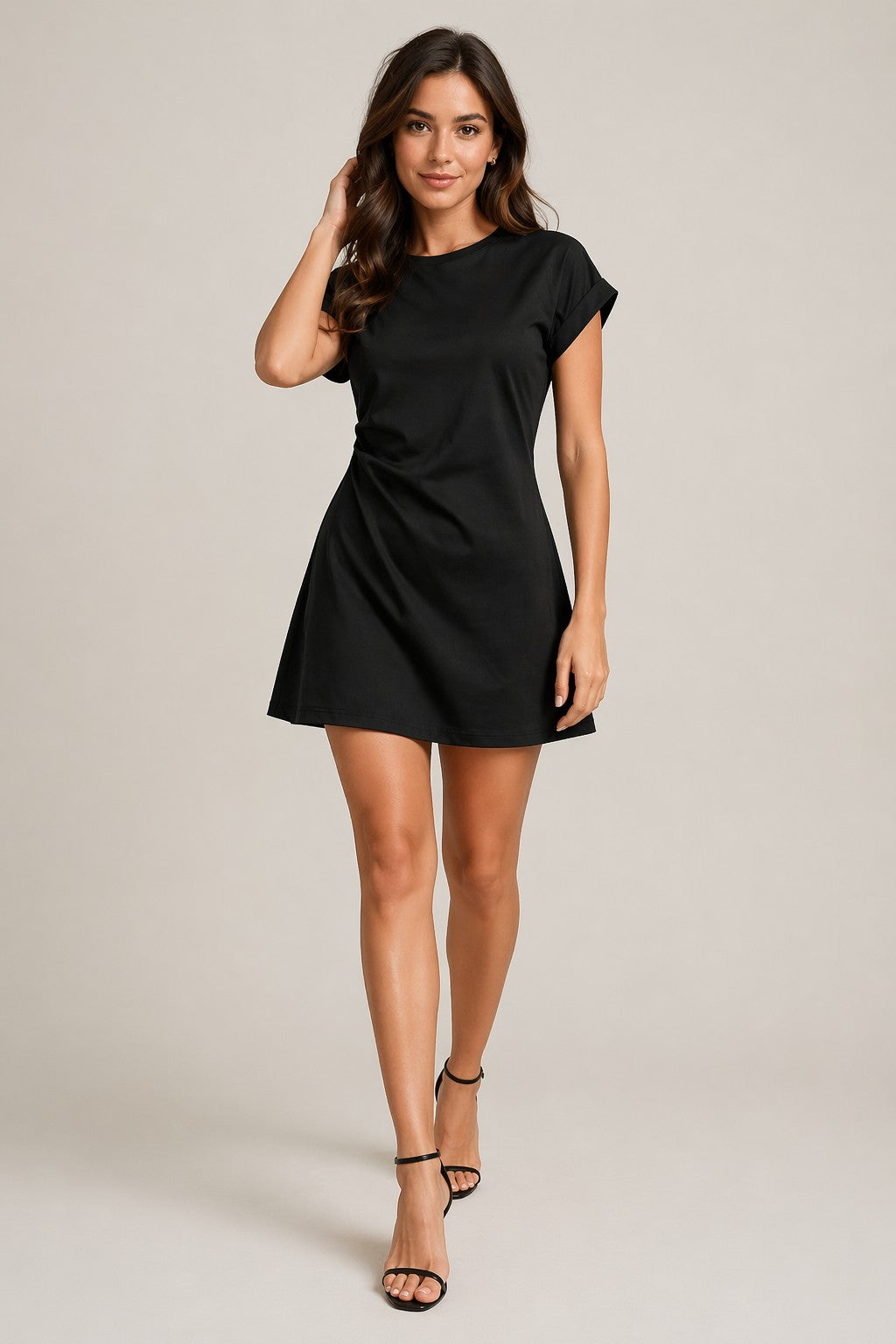 Women’s Crew Neck Short Sleeve Mini Dress