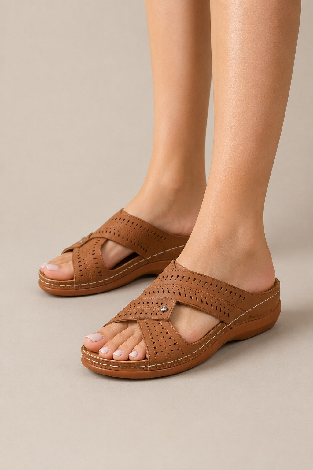 Women's Cutout Slide Sandals