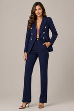 Women’s Double Breasted Blazer Pants Suit