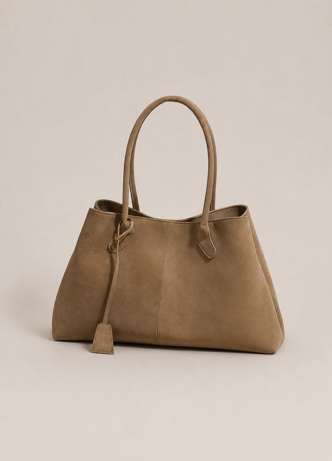 Suede Tote Bag for Women – Tassel Top Handle Shoulder Handbag