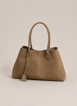 Suede Tote Bag for Women – Tassel Top Handle Shoulder Handbag